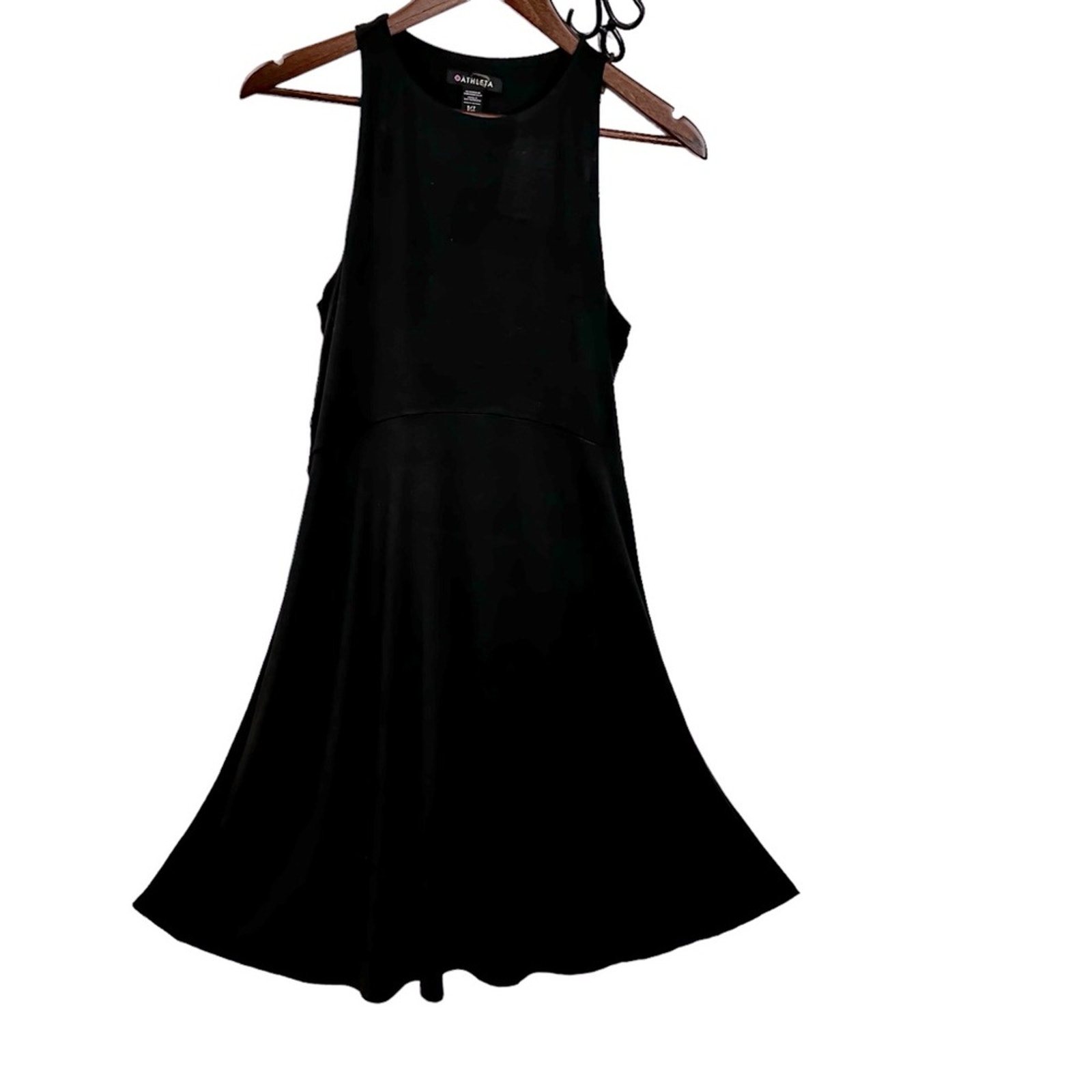 Athleta Little Black Dress. Small. Fitted Bodice-Flowing At Skirt. Travel Dress